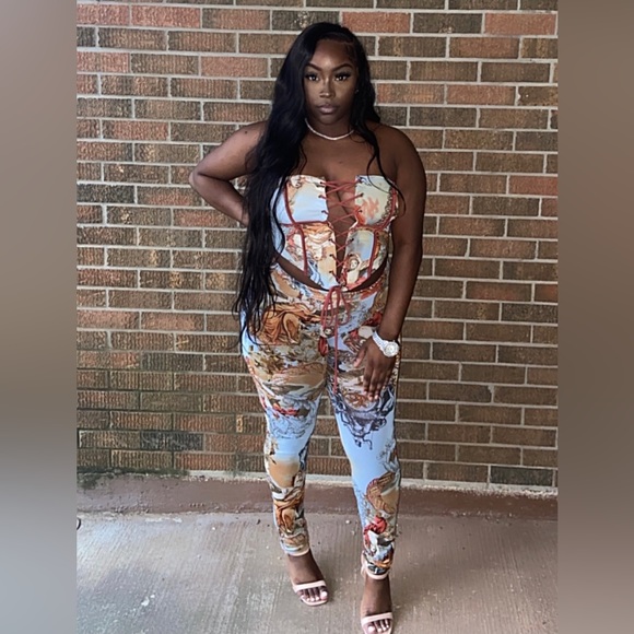 Picture Perfect Mesh Jumpsuit. - Picture 1 of 3